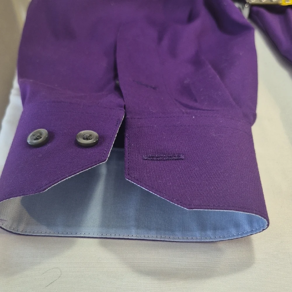 Paul Fredrick Rich Purple Dress Shirt - Picture 9 of 13